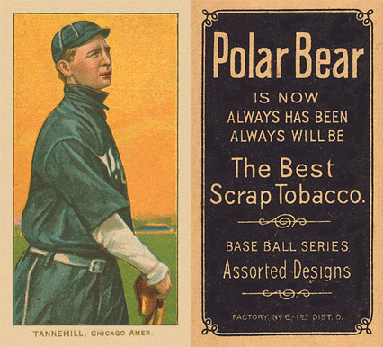 1909 White Borders Polar Bear Tannehill, Chicago Amer. #478 Baseball Card