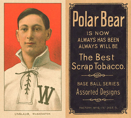 1909 White Borders Polar Bear Unglaub, Washington #491 Baseball Card