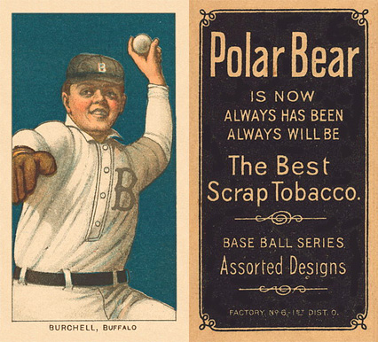 1909 White Borders Polar Bear Burchell, Buffalo #62 Baseball Card