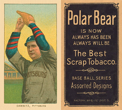 1909 White Borders Polar Bear Camnitz, Pittsburgh #70 Baseball Card
