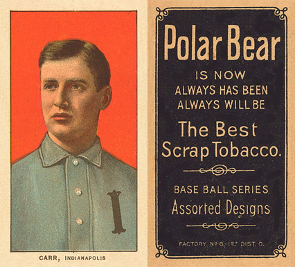 1909 White Borders Polar Bear Carr, Indianapolis #73 Baseball Card