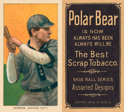 1909 White Borders Polar Bear Chance, Chicago Nat'L #77 Baseball Card