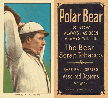 1909 White Borders Polar Bear Ames, N.Y. Nat'l #8 Baseball Card