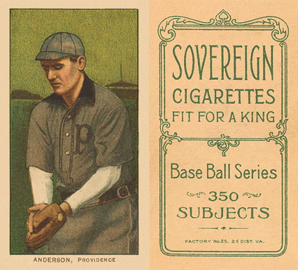 1909 White Borders Sovereign Anderson, Providence #10 Baseball Card