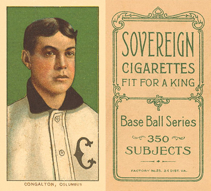 1909 White Borders Sovereign Congalton, Columbus #103 Baseball Card