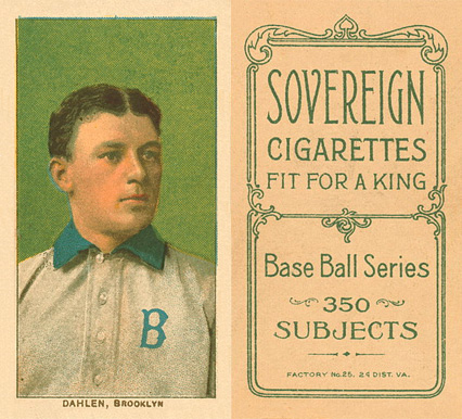 1909 White Borders Sovereign Dahlen, Brooklyn #118 Baseball Card