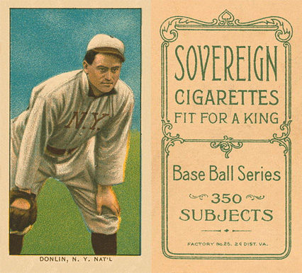 1909 White Borders Sovereign Donlin, N.Y. Nat'L #131 Baseball Card