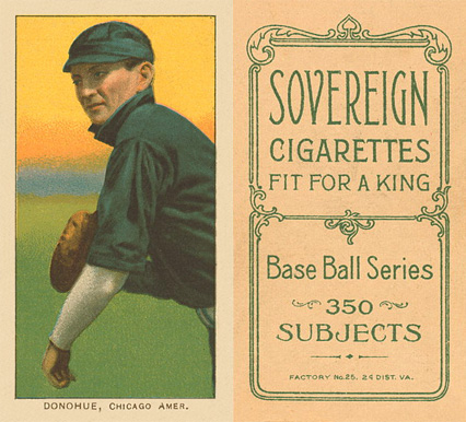 1909 White Borders Sovereign Donahue, Chicago Amer. #134 Baseball Card