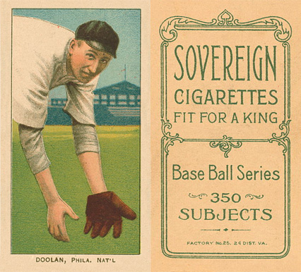 1909 White Borders Sovereign Doolan, Phila. Nat'L #139 Baseball Card