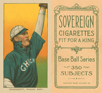 1909 White Borders Sovereign Dougherty, Chicago Amer. #142 Baseball Card