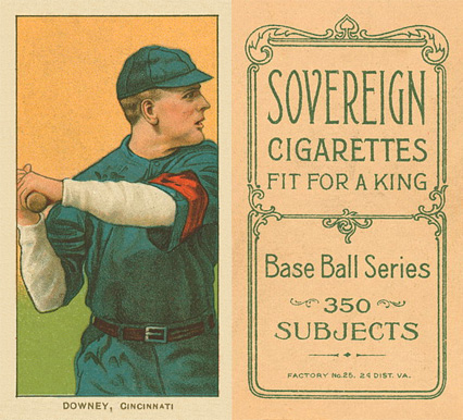 1909 White Borders Sovereign Downey, Cincinnati #144 Baseball Card