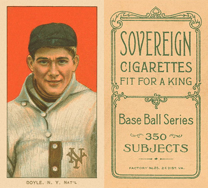 1909 White Borders Sovereign Doyle, N.Y. Nat'L #149 Baseball Card