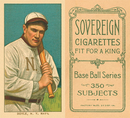 1909 White Borders Sovereign Doyle, N.Y. Nat'L #151 Baseball Card