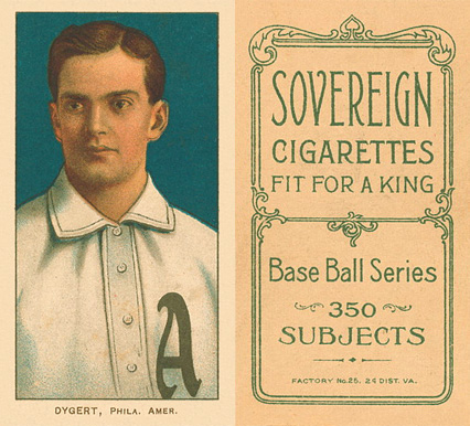 1909 White Borders Sovereign Dygert, Phila. Amer. #157 Baseball Card