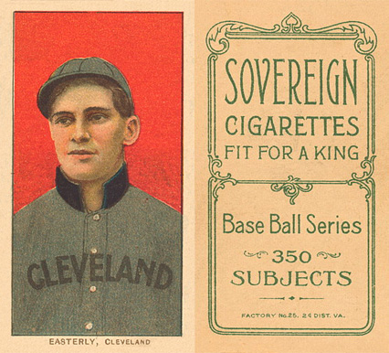 1909 White Borders Sovereign Easterly, Cleveland #158 Baseball Card