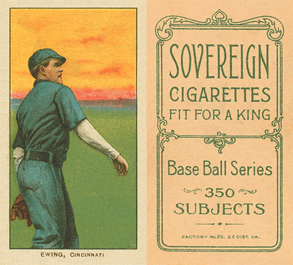 1909 White Borders Sovereign Ewing, Cincinnati #169 Baseball Card