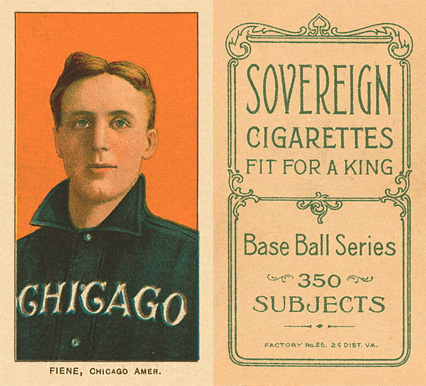 1909 White Borders Sovereign Fiene, Chicago Amer. #172 Baseball Card