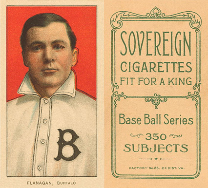 1909 White Borders Sovereign Flanagan, Buffalo #174 Baseball Card