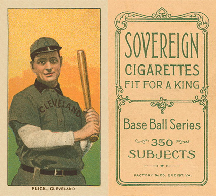 1909 White Borders Sovereign Flick, Cleveland #176 Baseball Card