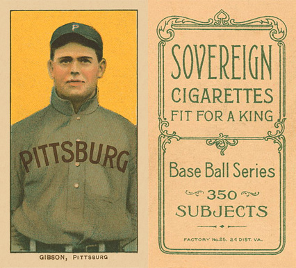 1909 White Borders Sovereign Gibson, Pittsburgh #188 Baseball Card
