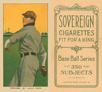 1909 White Borders Sovereign Graham, St. Louis Amer. #191 Baseball Card