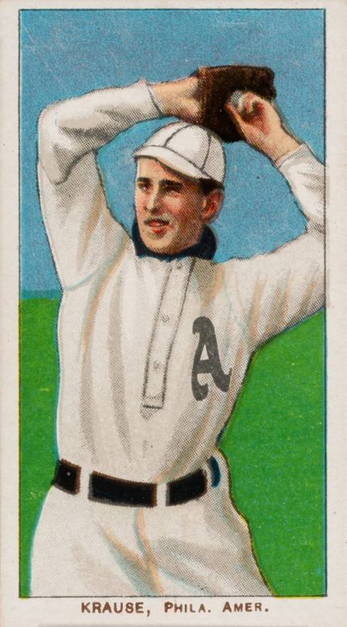 1909 White Borders Sovereign Krause, Phila. Amer. #264 Baseball Card
