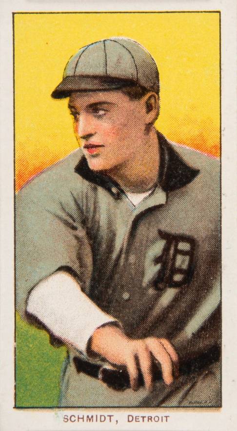 1909 White Borders Sovereign Schmidt, Detroit #428 Baseball Card