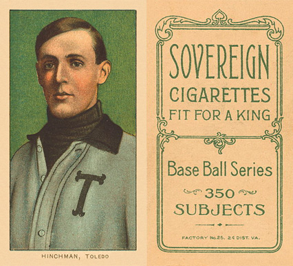 1909 White Borders Sovereign Hinchman, Toledo #214 Baseball Card