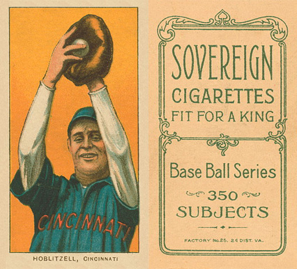 1909 White Borders Sovereign Hoblitzell, Cincinnati #215 Baseball Card