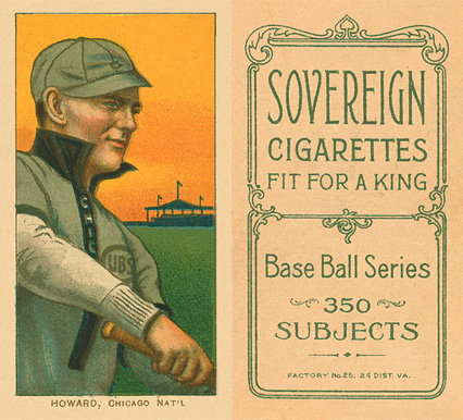1909 White Borders Sovereign Howard, Chicago Nat'L #220 Baseball Card