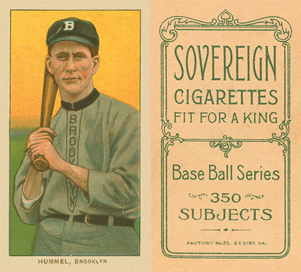 1909 White Borders Sovereign Hummel, Brooklyn #227 Baseball Card