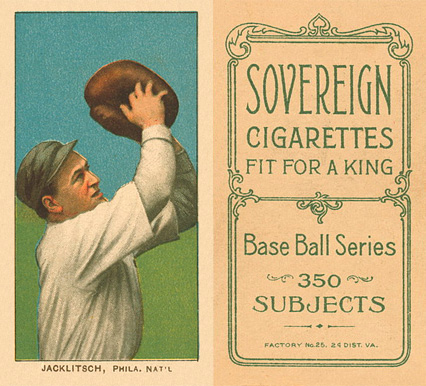 1909 White Borders Sovereign Jacklitsch, Phila. Nat'L #230 Baseball Card