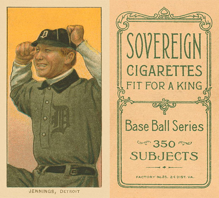 1909 White Borders Sovereign Jennings, Detroit #233 Baseball Card