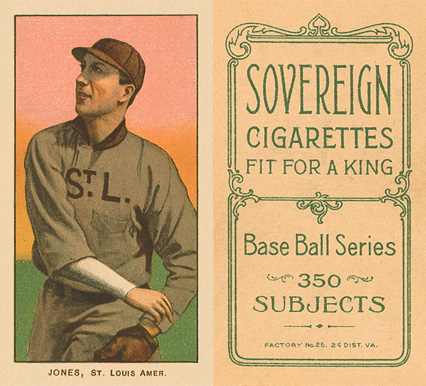 1909 White Borders Sovereign Jones, St. Louis Nat'L #240 Baseball Card
