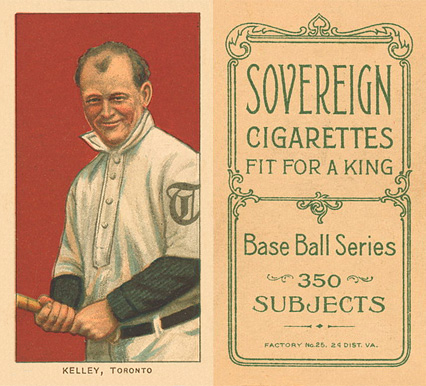 1909 White Borders Sovereign Kelley, Toronto #249 Baseball Card