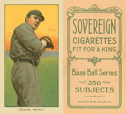 1909 White Borders Sovereign Killian, Detroit #251 Baseball Card