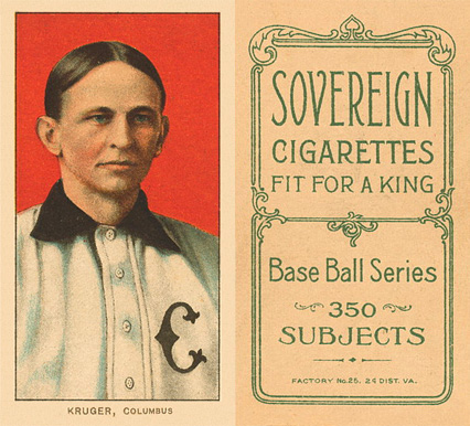1909 White Borders Sovereign Kruger, Columbus #267 Baseball Card