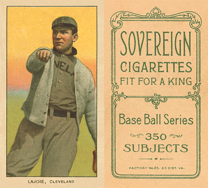 1909 White Borders Sovereign Lajoie, CLeveland #270 Baseball Card