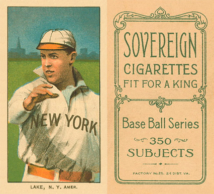1909 White Borders Sovereign Lake, N.Y. Amer. #272 Baseball Card