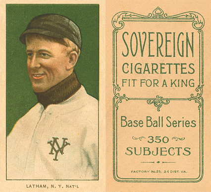 1909 White Borders Sovereign Latham, N.Y. Nat'L #276 Baseball Card
