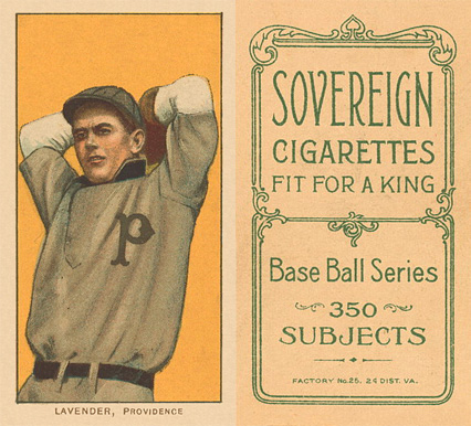 1909 White Borders Sovereign Lavender, Providence #278 Baseball Card