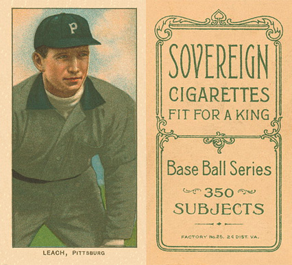 1909 White Borders Sovereign Leach, Pittsburgh #279 Baseball Card