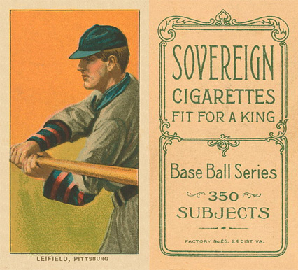 1909 White Borders Sovereign Leifield, Pittsburgh #281 Baseball Card