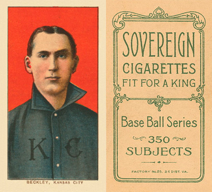 1909 White Borders Sovereign Beckley, Kansas City #29 Baseball Card