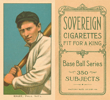 1909 White Borders Sovereign Magee, Phil. Nat'L #297 Baseball Card