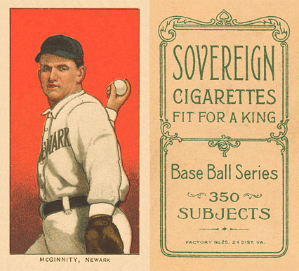 1909 White Borders Sovereign McGinnity, Newark #318 Baseball Card