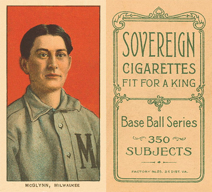 1909 White Borders Sovereign McGlynn, Milwaukee #319 Baseball Card
