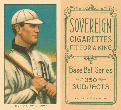 1909 White Borders Sovereign Murphy, Phila. Amer. #350 Baseball Card