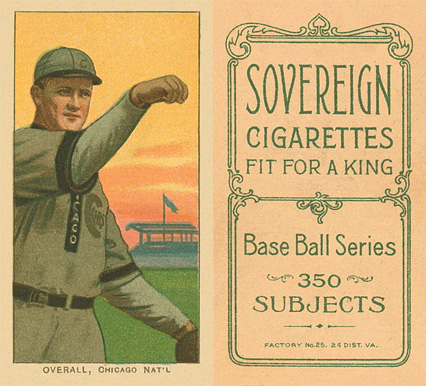 1909 White Borders Sovereign Overall, Chicago Nat'L #373 Baseball Card