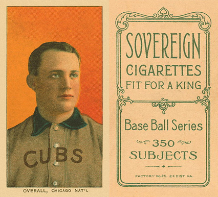 1909 White Borders Sovereign Overall, Chicago Nat'L #375 Baseball Card